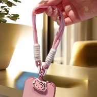 [PE] Phone Lanyard-Dual Hook Cute Lanyard Gift-Pink Rotating Phone Charm Birthday Present TH