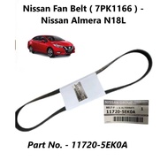 Nissan Fan Belt 11720-5EK0A for Nissan Almera Turbo N18T (7PK1166)