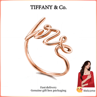 (New) Womens Fashion Rings Rose Gold love font shape ring Valentines Day holiday gifts