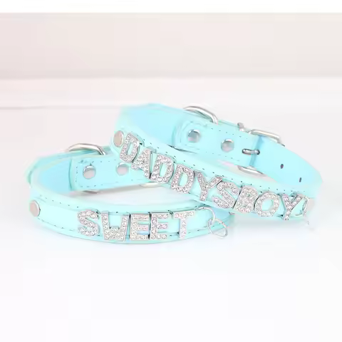 Gothic O Ring Chain Metal Leash Letter BDSM Gift Collar Pu Leather Personalized Chocker Choker DIY B