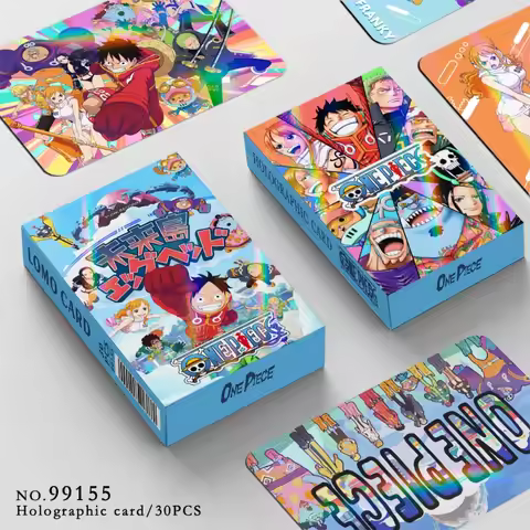 30 Pieces of One Piece Double-sided LOMO Card Animation Pirate Peripheral Flash Card Boxed greeting 