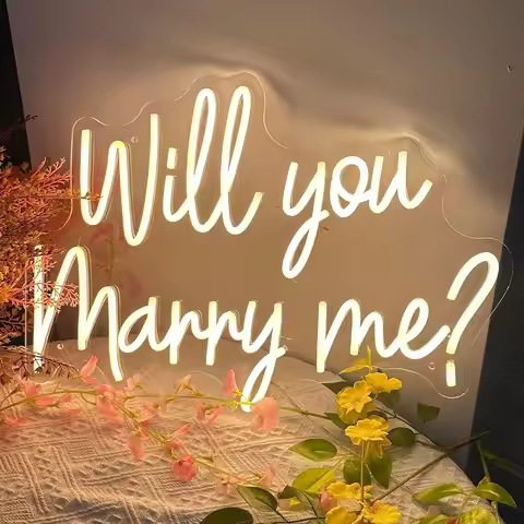Will You Marry Me Neon Led Sign Wedding Supplies Wedding Party Decor Bedroom Decoration Room Neon Li