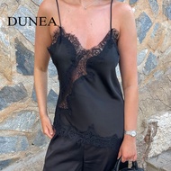 DUNEA Asymmetrical Lace Stitching Sling Vest