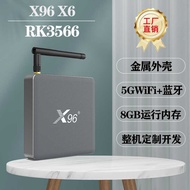 X96 X6 Network Set-Top Box RK3566 Android 11TV BOX5GWIFI Foreign Trade 8K Bluetooth Voice 8+128G