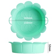 Graceful Silicone Air Fryers Oven Baking Tray Flower shape AirFryer Pot Kitchen Accessory