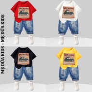 DT8 CAR long set for boys, 4-way stretch cotton shirt, soft jeans size 8-26kg, machine washable, pla