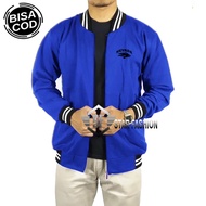 PROMO... Jaket Baseball Varsity Nevada Text Hitam Premium Quality Pria & Wanita
