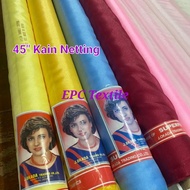 44"/45" Palain Dyed Nylon Twinkle Crepon / Kain Glass / Kain Net lembut
