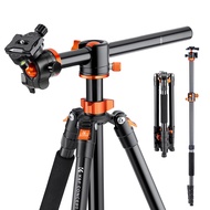 K&F Concept Travel Aluminium Camera Tripod with Transverse Center Column 72"/183cm 10kg/22lbs Loads 