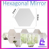 Ost Wall Mirror Sticker Anti-Shatter Hexagon Paste Glass Sticker Hexagonal Mirror Wall Decoration St