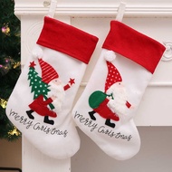 Qiaoding Decoration Supplies Flannel Old Man Christmas Stocking Creative Plush Christmas Stocking Gi