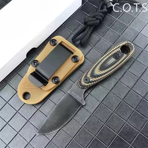 Izula Straight Knife G10 Handle D2 Blade Outdoor Camping Hunting Survival Multi-purpose Tools