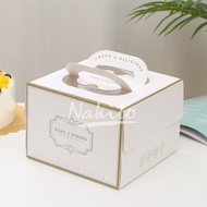 【10pcs】Nakito 6 inch handle cake box carton box cake boxes include cake board