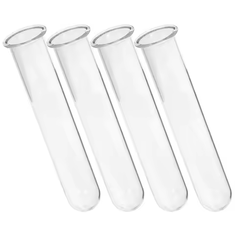 4 Pcs Hydroponic Test Tubes For Plants Flower Pots Glass Desk Propagation Station Hanging Clear Test