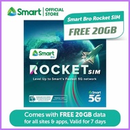 HOME[Y`WIFI/I[Unli'do{Data<oh{7<uN{Days<O`Free;f`20GB;G`Smart Bro Rocket 5G Sim