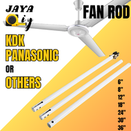 UNIVERSAL Ceiling Fan Rod KDK/PANASONIC Fan Rod Extension 6" 24" 36" 48" 60" 72"Ceiling Fan Pipe White