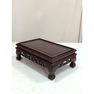 African Red Rosewood Rectangular Bonsai Table Stand Wenwan Ornaments Strange Stone Base Flower Table Flower Stand God Statue Base God Buddha Statue Wood Carving Crafts Base