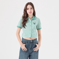 ESP เสื้อนิต คอโปโล เฟรนช์ชี่ ผู้หญิง สีเขียว | Frenchie Knit Polo Shirt | 06342