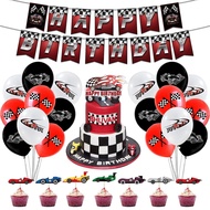 Car Racing Race Hot Wheels F1 Formula 1 Birthday Party Decoration Theme Latex Balloon Cake Cupcake T
