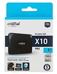 Crucial X10 Pro 1TB USB 3.2 Gen 2x2 Portable SSD (R:2100MB/s),