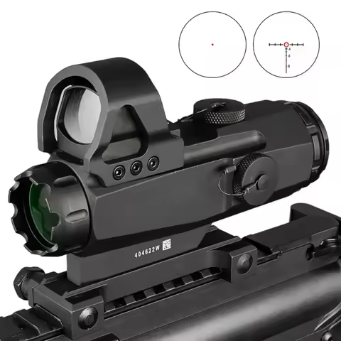 HAMR 4x24mm With DP Red Dot Point Scope For Tactical Airsoft Hunting Hold Zero .308 7.62 .223 5.56 C