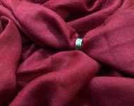100%  Pure Pashmina  Cashmere  喀什米爾羊毛 手工圍巾 披肩 輕薄鑽石織紋-暗紅色