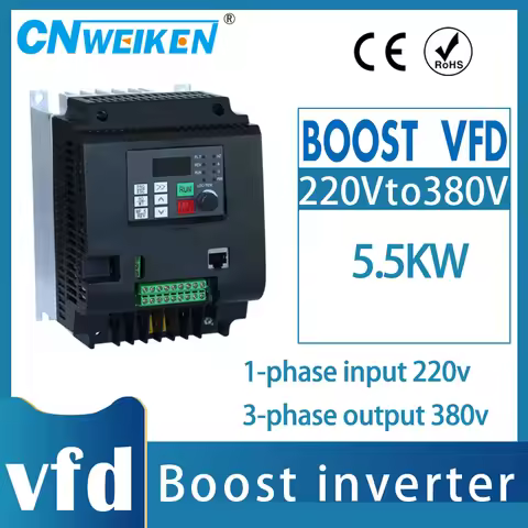 5.5KW 8HP 400HZ VFD Inverter Frequency converter single phase 220v input to 3phase 220V or 380V outp