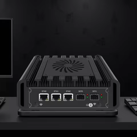2x10G SFP+ 3x2.5G i226-V Lans Solid Firewall Mini PC Intel i3 N300 N150 DDR5 NVMe Proxmox pfSense OP