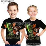 Kawaii Gremlins Gizmo 2022 Boys Kids 3D Print Us T-shirt Shirt Round Neck Sleeve Clothes Kids Casual