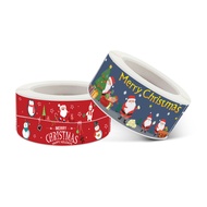 (2.5*7.5cm) 120Pcs/Roll Cute Cartoon Christmas Gift Sticker XMAS Rectangular Seal Label