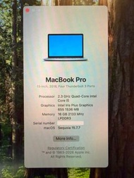 2018 MacBook Pro 13-inch Space Gray i5 2.3GHz 512GB 16GB ram