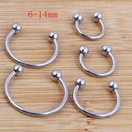 16g Circular Barbell Ball Horseshoe Lip Septum Ring MM Hoop