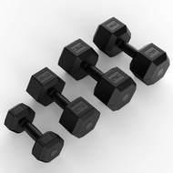 Factory direct supply Hexagon dumbbell men's home fitness equipment 5KG10KG ladies rubberized fixed 