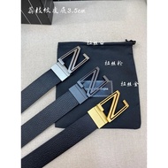 CHA ** Zegna Zegna Men's Belt Belt Belt Calfskin Belt Width 3.5cm