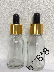 [分裝店] 50ml 透明玻璃瓶 (含 泵頭及玻離滴管 套裝) 分裝瓶 精油 玻璃樽 噴頭 泵頭