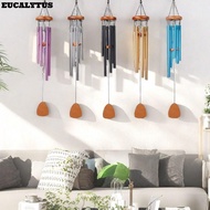 EUCALYTUSS Metal Tubes Windchime, Aluminum Zen Atmosphere Aluminum Wind Chimes,  6 Rods Large Pendan