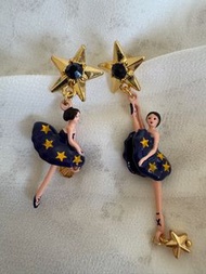 Les Nereides - 不對稱芭蕾舞耳環 （夜空星星）