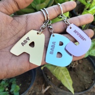 GANTUNGAN Letter Keychain Initial Keychain/