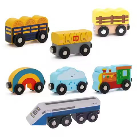 Car Police Engineering Vehicle Tow Truck Train Compatible With Wooden Thomas Train Track Toys Birthd