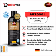 Autosol Leather Care (250ml) - Smooth & synthetic leather/shoe/couch/car seat/purse/wallet/jacket/ba