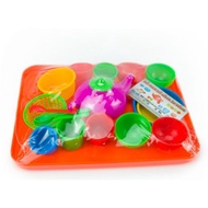Plastic eating utensil toy set