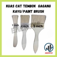 KUAS CAT TEMBOK SERBAGUNA GAGANG KAYU PAINT BRUSH 1/2/3 INCH