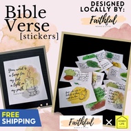 SG Designed Illustrated Bible Verse Stickers | Christian gifts by faithfulworksgifts, decal sticker Romans Joshua Isaiah