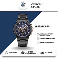 Beverly Hills Polo Club BHPC Jam Tangan Lelaki Men's Stainless Steel Quartz Watch BP3693Y