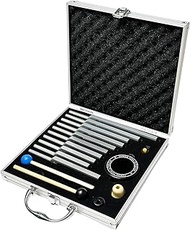 TENFLY Solfeggio Tuning Fork Set - 10 Silver Tuning Forks Perfect for DNA Healing with Exquisite Alu