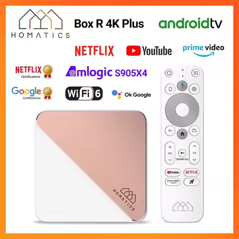 HOMATICS Box R 4K Plus TV Box Amlogic S905X4 AndroidTV 14 Netflix Google Certified ATV DTS Audio Dol