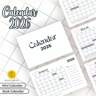 Desk Calendar 2026 Desk Calendar/2026 SIMPLE PLANNER AGENDA Monthly Planner 2026 | A4 | Walls | Cale