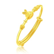 CHOW TAI FOOK 999.9 Pure Gold Bangle - Rabbit Zodiac F228813