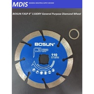 BOSUN F3GP 4 Inch 110DRY General Purpose Diamond Wheel For Concrete Red Brick ( Mata Pemotong Konkrit Bata Merah )