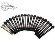 CYLINDER HEAD BOLT SET FOR MITSUBISHI TRITON DELICA L200 PAJERO SPORT MK 4M40 4M40T 2.8L I4 20PCS ME